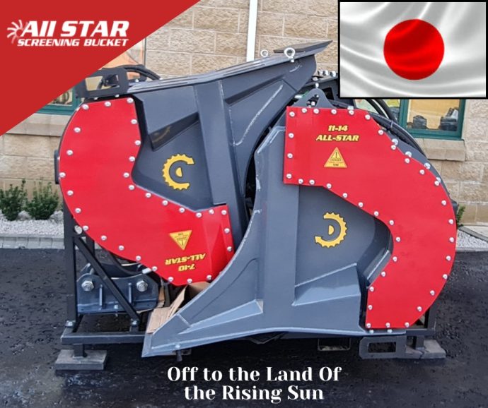 Screening Bucket Digger Attachments Bound for the Land of The Rising Sun