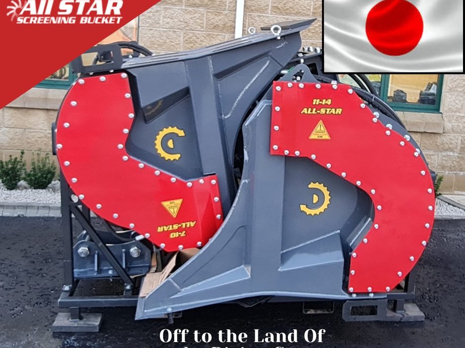 Screening Bucket Digger Attachments Bound for the Land of The Rising Sun